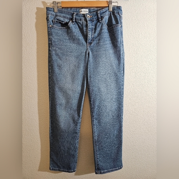 FRAYED JEANS Denim - FRAYED JEANS High Rise Straight Jeans